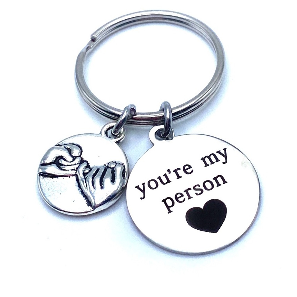 You’re My Person Keychain Best Friend Pinky Swear